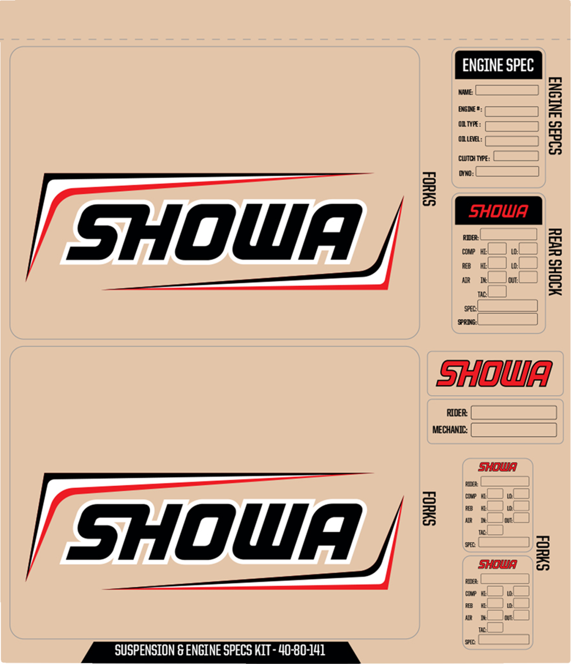 Suspension and Specs Graphic Kit