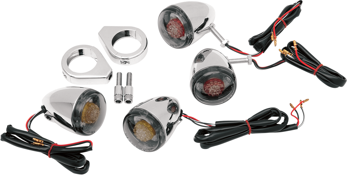 Drag specialties Turn Signal Kit - Red/Smoke
