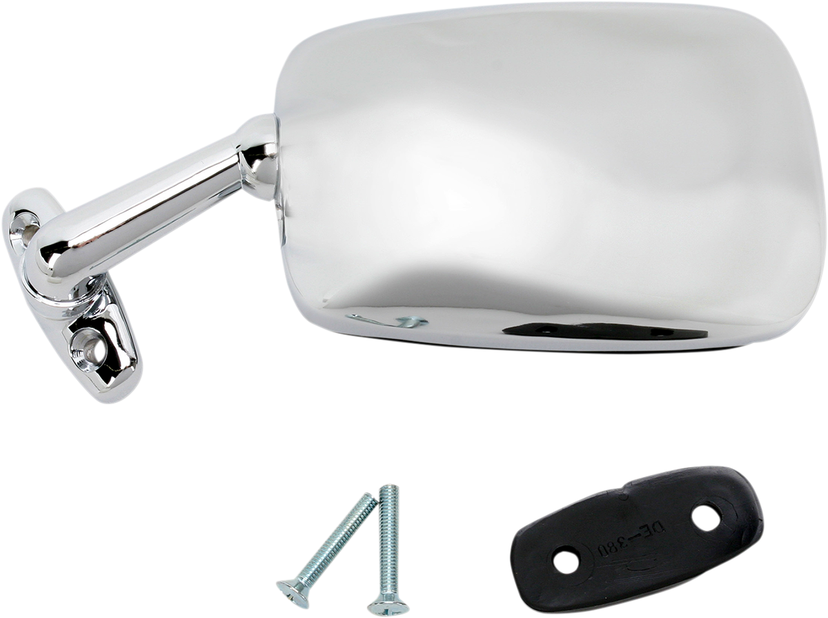 Emgo Mirror - Side View - Rectangle - Chrome - Left 1980-1983 Honda GL1100I Gold Wing Interstate / 1982-1983 Honda GL1100A Gold Wing Aspencade
