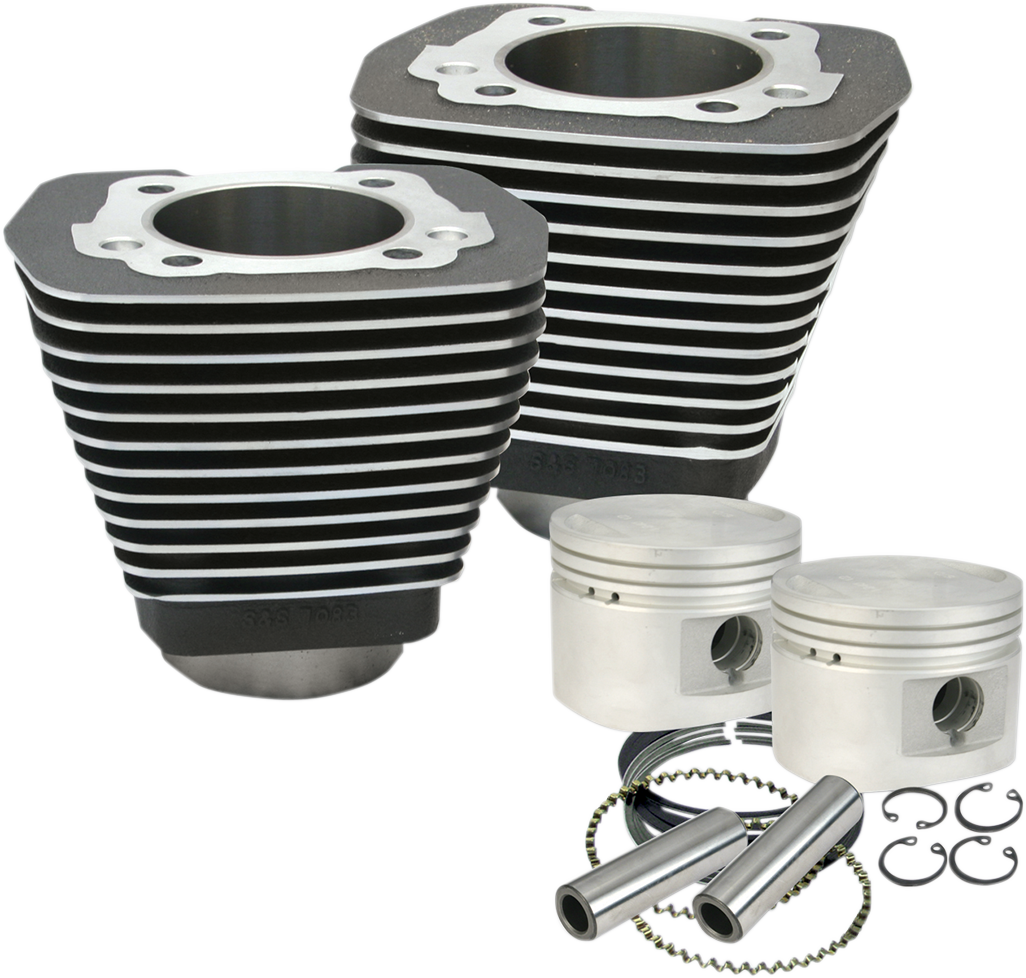S&S Cycle 3.5" Bore Cylinder And Piston Kit For Harley EVO 1984-2000