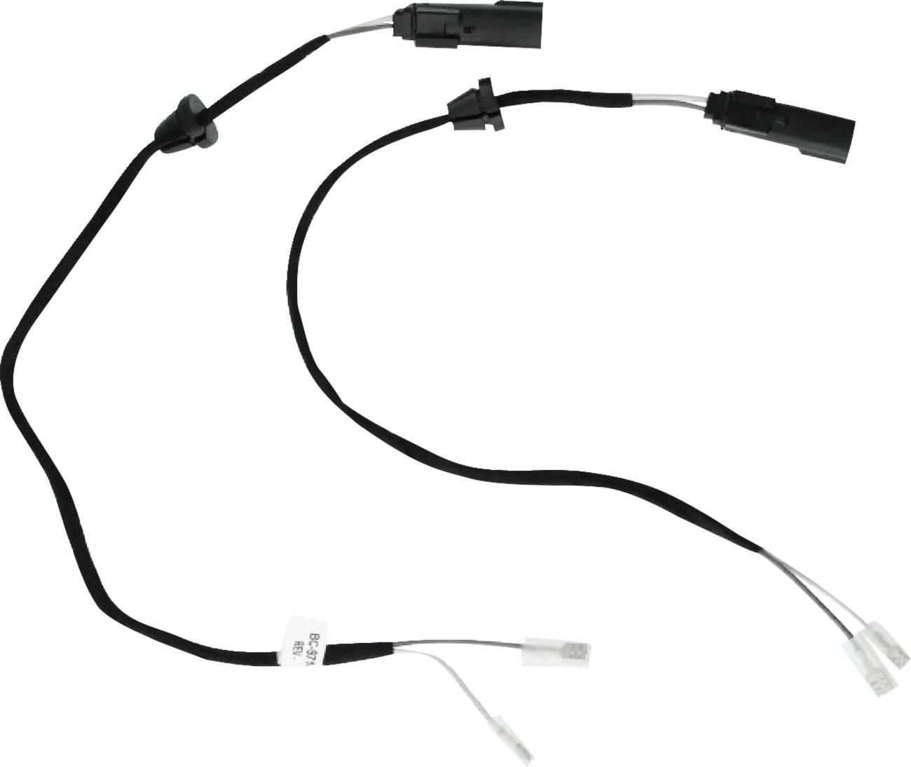 Saddle tramp Wiring Harness w/Disconnects - Front Speaker Pods - '14-'22 FLH/FLT Harley Davidson