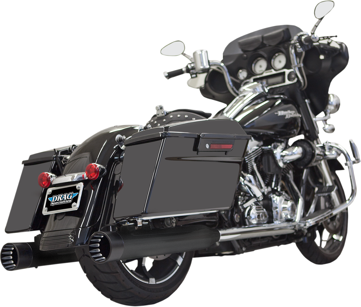 Bassani 4" DNT Straight Can Slip-On Mufflers For Harley Touring 1995-2016