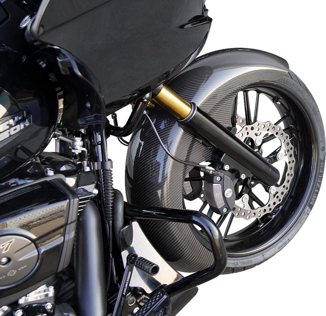 Arlen Ness Carbon Fiber Fat Wrapper Front Fender For Harley Touring 2024