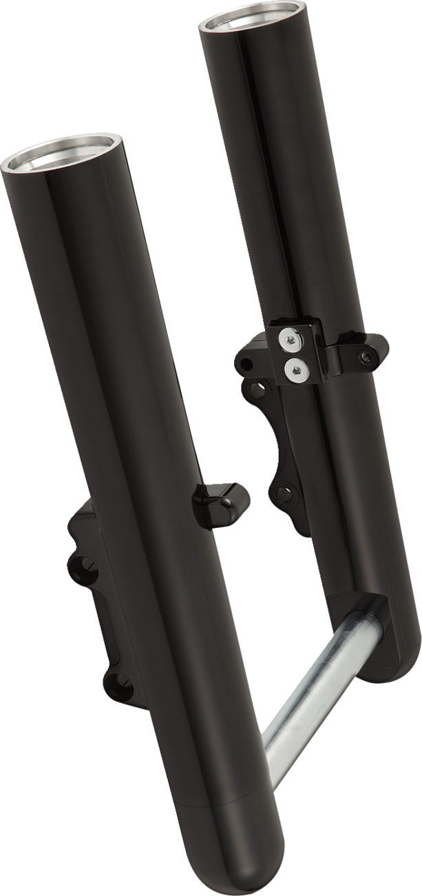 Arlen ness Fork Legs - Black - Smooth - Dual Disc Harley Davidson