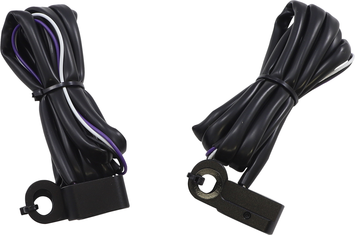 Drag specialties Marker Lights - White/Amber - Black Harley Davidson