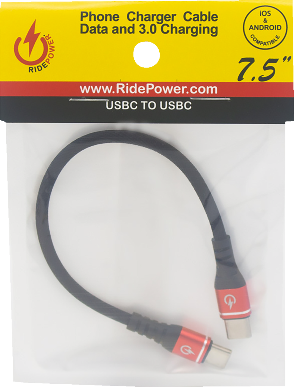 RidePower USB-C To USB-C Phone Charger Cable