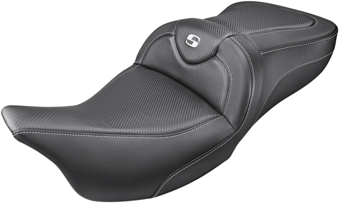 Saddlemen Roadsofa CF Carbon Fiber 2-Up Seat For Harley Touring 2008-2025