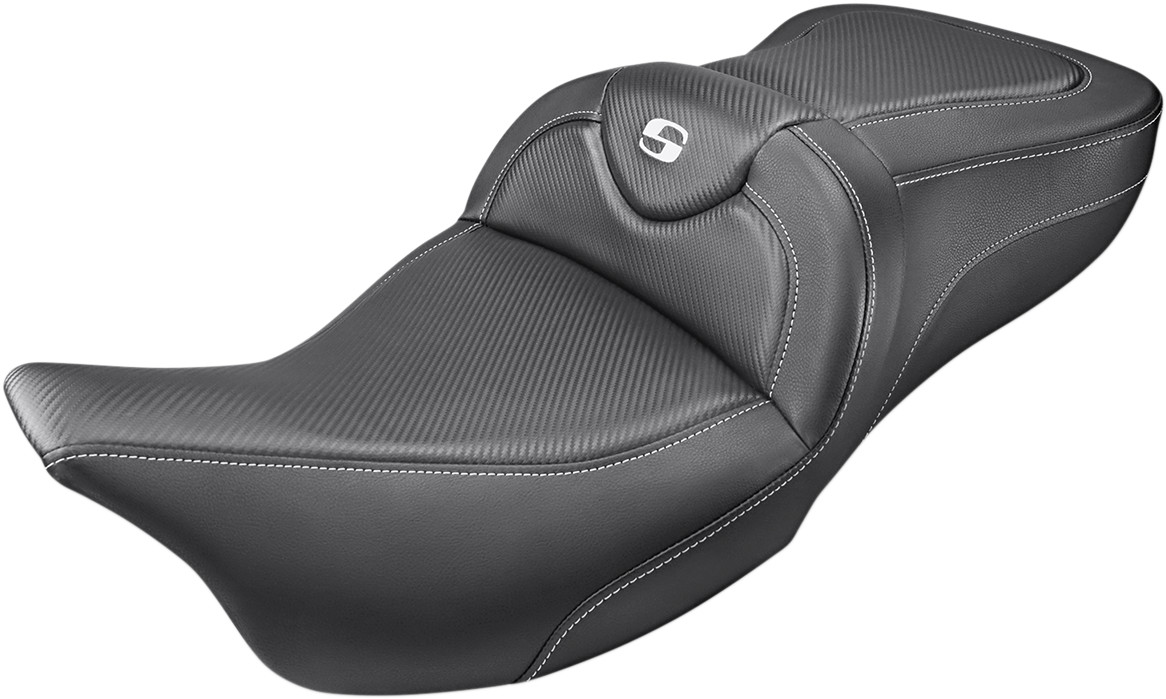 Saddlemen Roadsofa CF Carbon Fiber 2-Up Seat For Harley Touring 2008-2025
