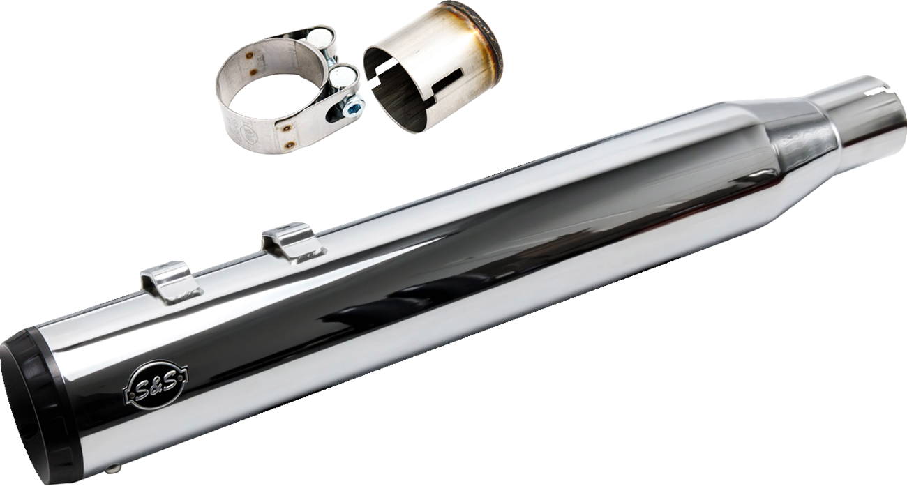 S&S Cycle 2 Into 1 Swindler 4" Muffler Kit For Harley Touring 2017-2025