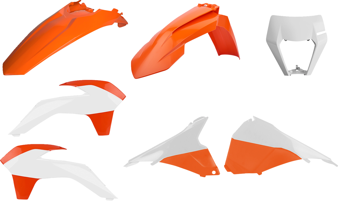 Polisport Restyled Body Kit - Orange/White - EXC/EXC-F KTM
