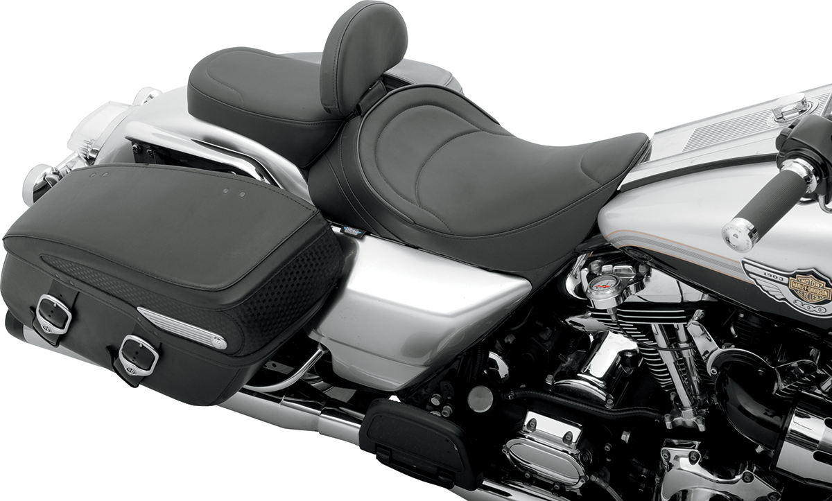 Drag specialties seats Solo Seat - Mild Stitched - Driver Backrest - FLH '97-'07 Harley Davidson