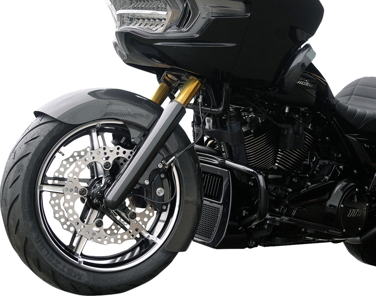 Arlen ness Wheel with Hub/Adapter - Factory 24 - Front - Black/Contrast Cut - 18x5.5 Harley Davidson