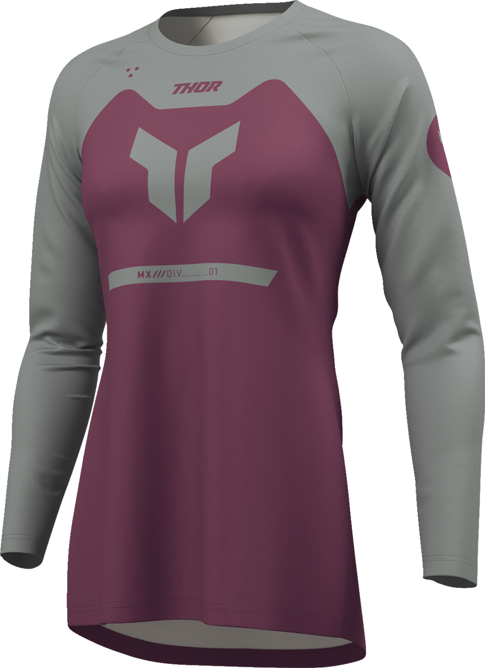 Thor Women's Ridemode Menace Jersey Purple/Gray Small (2911-0378)