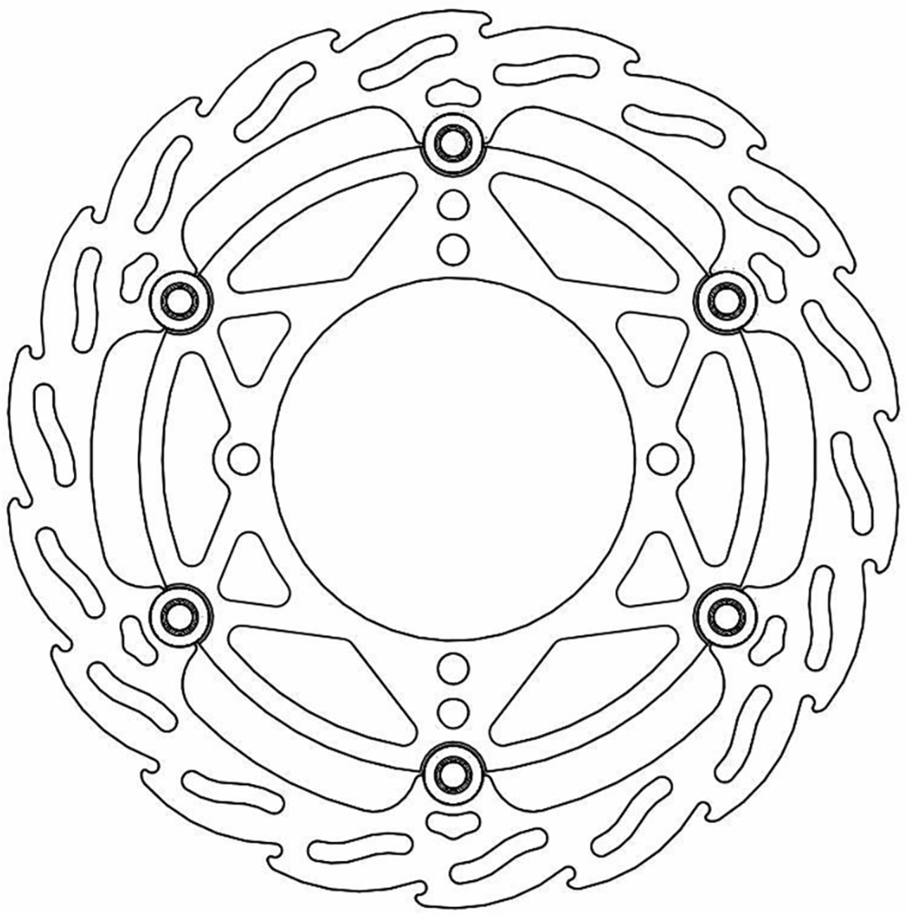 Moto-master Brake Rotor - Front - Flame Kawasaki