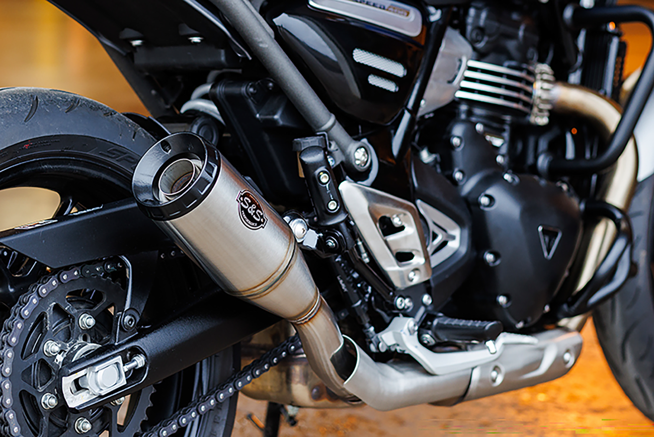 S&S Cycle Grand National Slip-On Muffler Kit Triumph Speed 400 / Scrambler 400 X 2024-2025