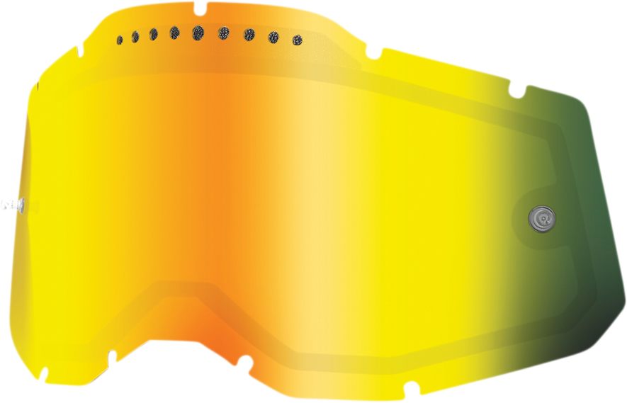 Gold/Mirror 100% Racecraft 2 / Accuri 2 / Strata 2 Replacement Vented Dual Pane Lens
