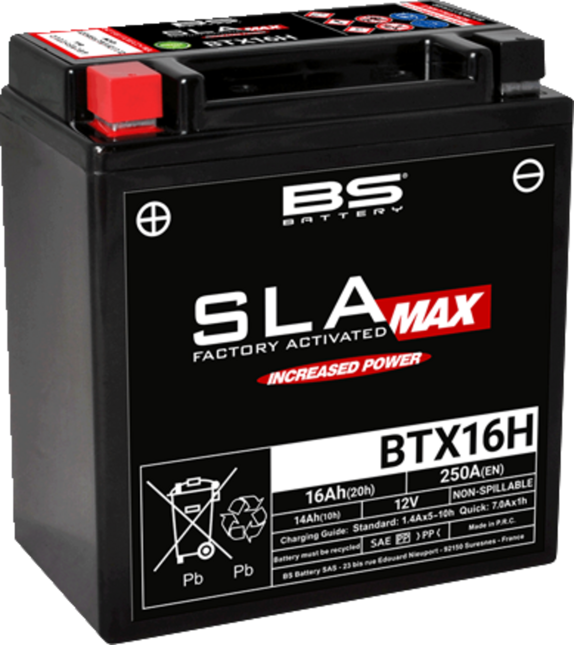Bs battery Battery - BTX16H (YTX) BMW/Gilera/Kawasaki/Suzuki/Triumph/Piaggio