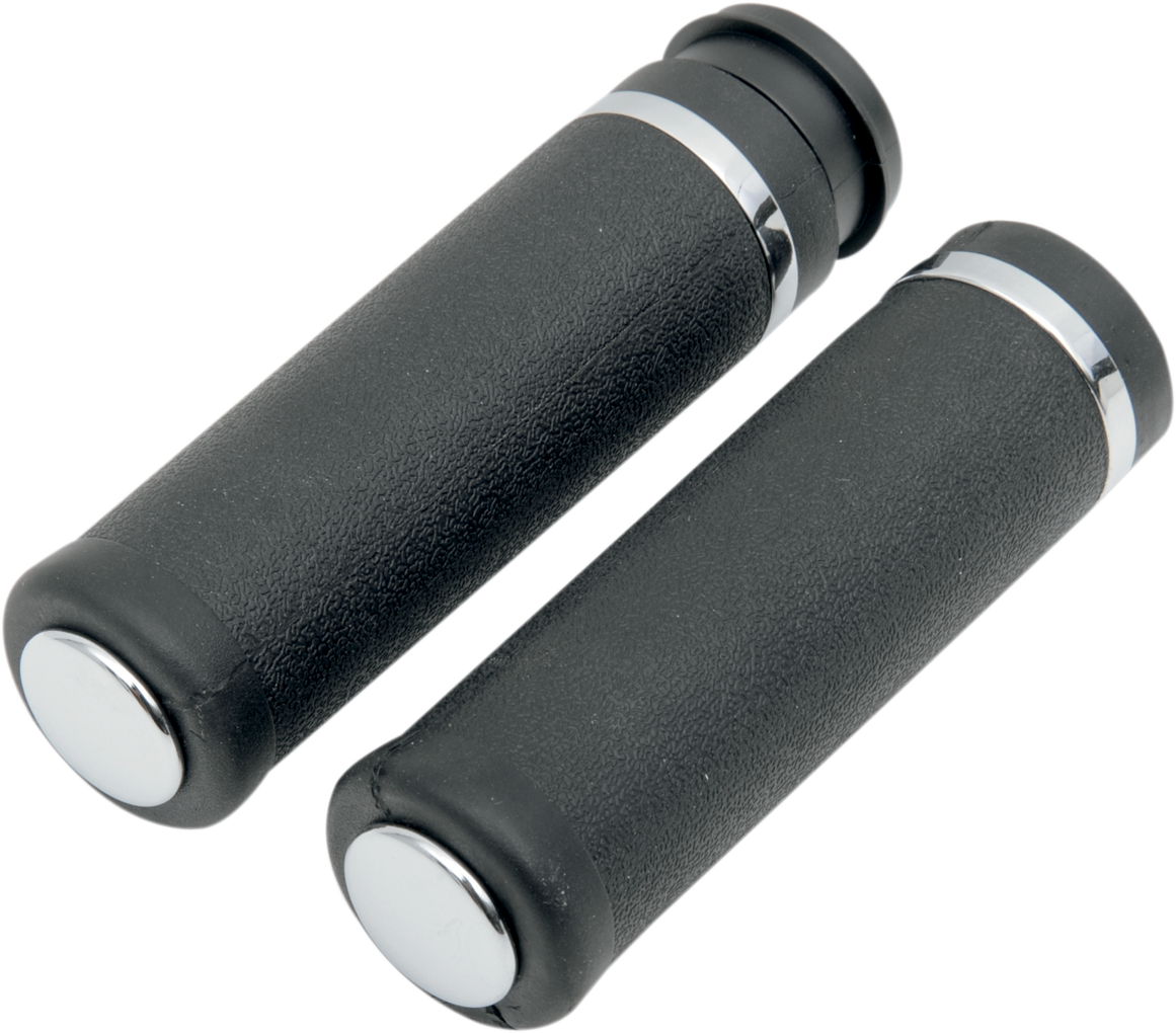 Drag Specialties Rubber Grips with Accent Rings and End Caps