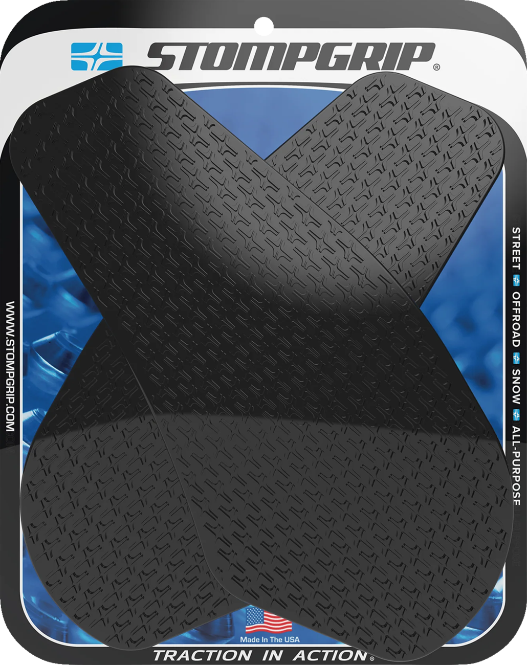 Stompgrip Traction Pad Tank Grips - Icon - Black - YZF-R6 2003-2005 Yamaha YZF-R6