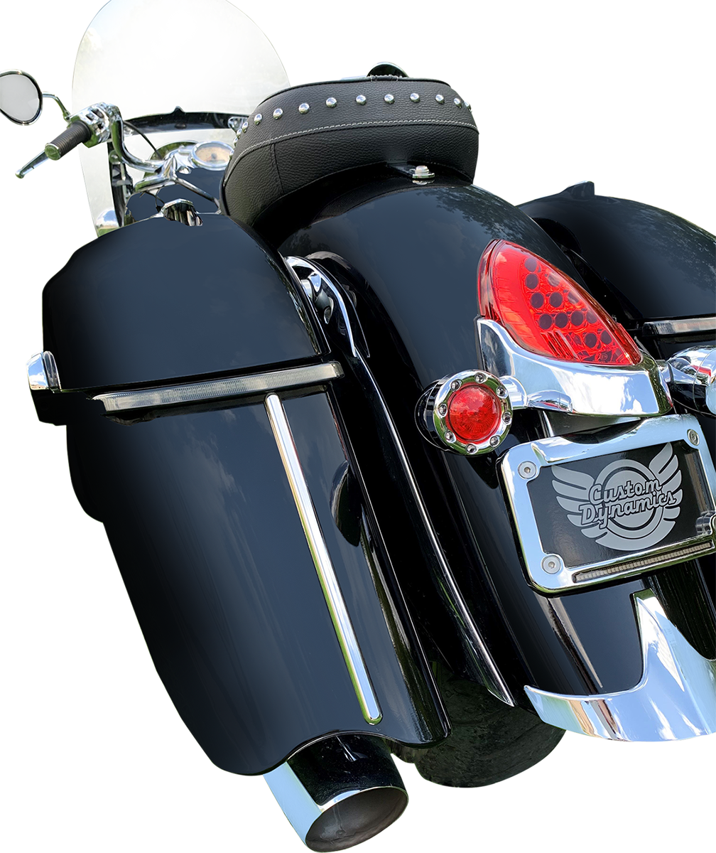 Custom Dynamics Dual Intensity Low Profile Saddlebag Lights For Indian Touring 2015-2025