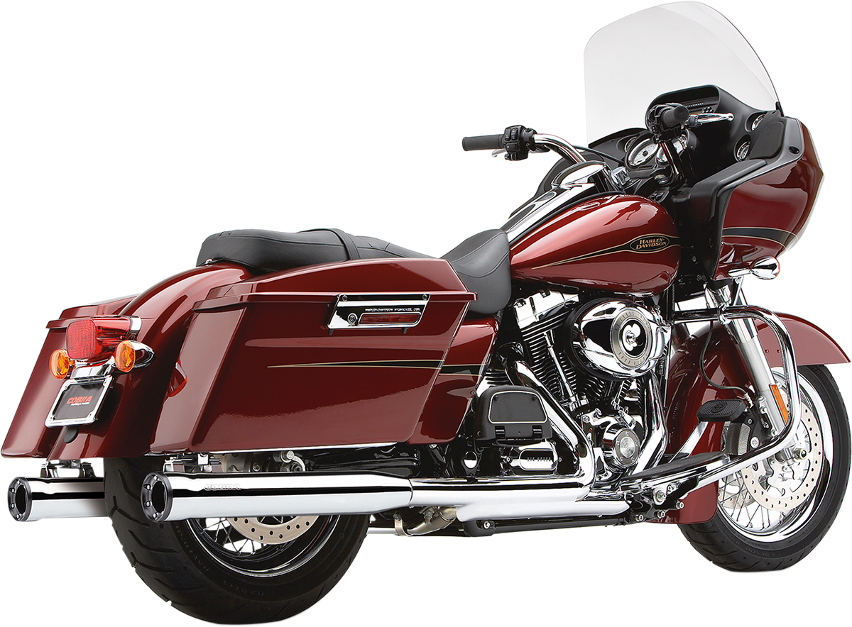 Cobra RPT 3" Mufflers - Chrome - '95-'16 Bagger Harley Davidson