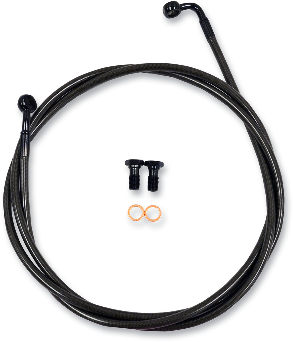 LA CHOPPERS Midnight Braided Brake Line Kit