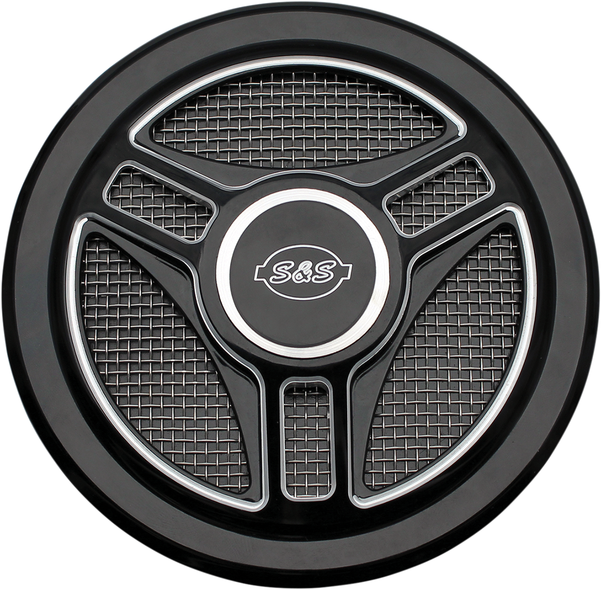 S&S Cycle Tri-Spoke Stealth Air Cleaner Cover