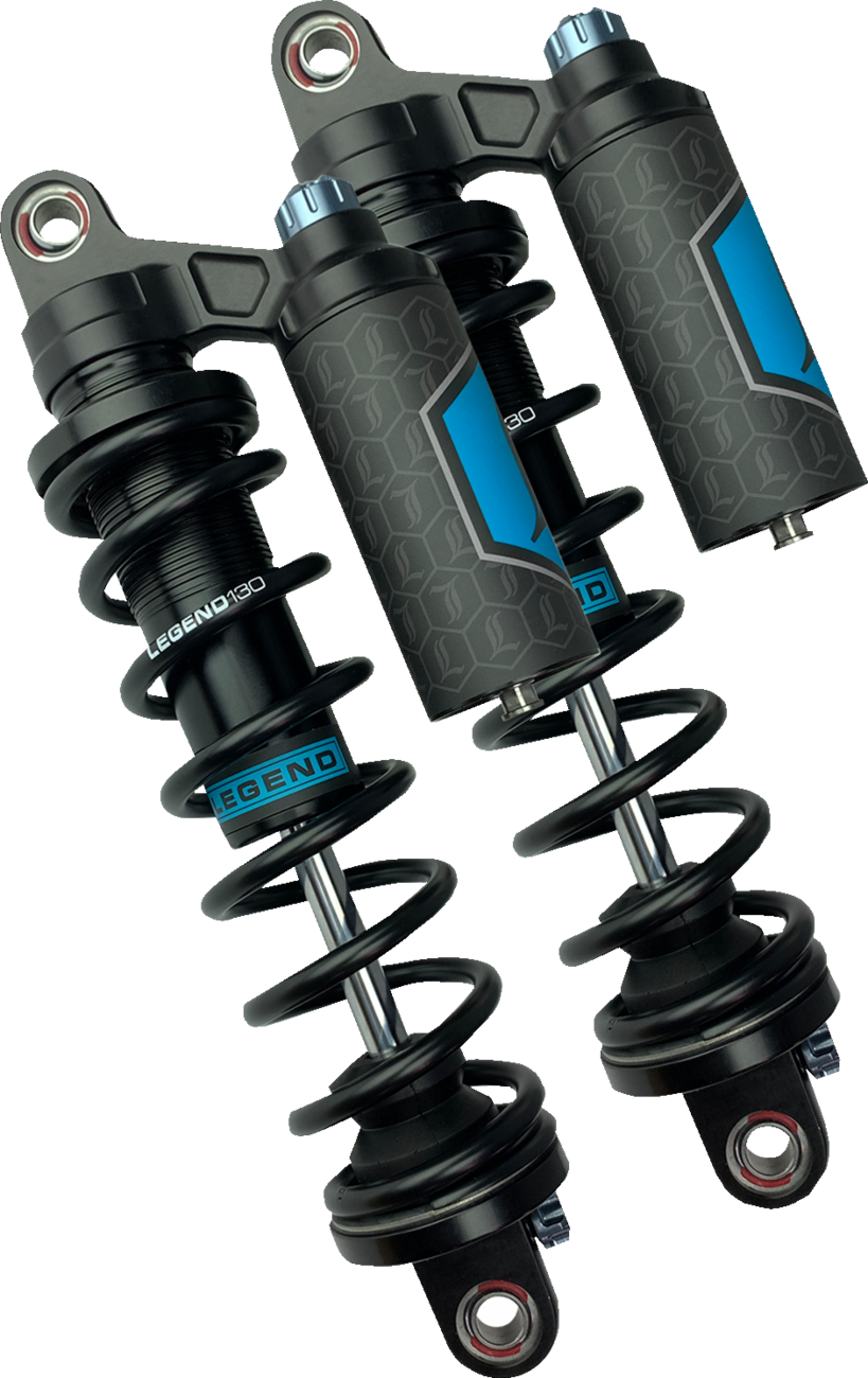 Legend suspension REVO ARC Piggyback Shocks - Heavy Duty - Black - 13" - '99-'17 Dyna Harley Davidson