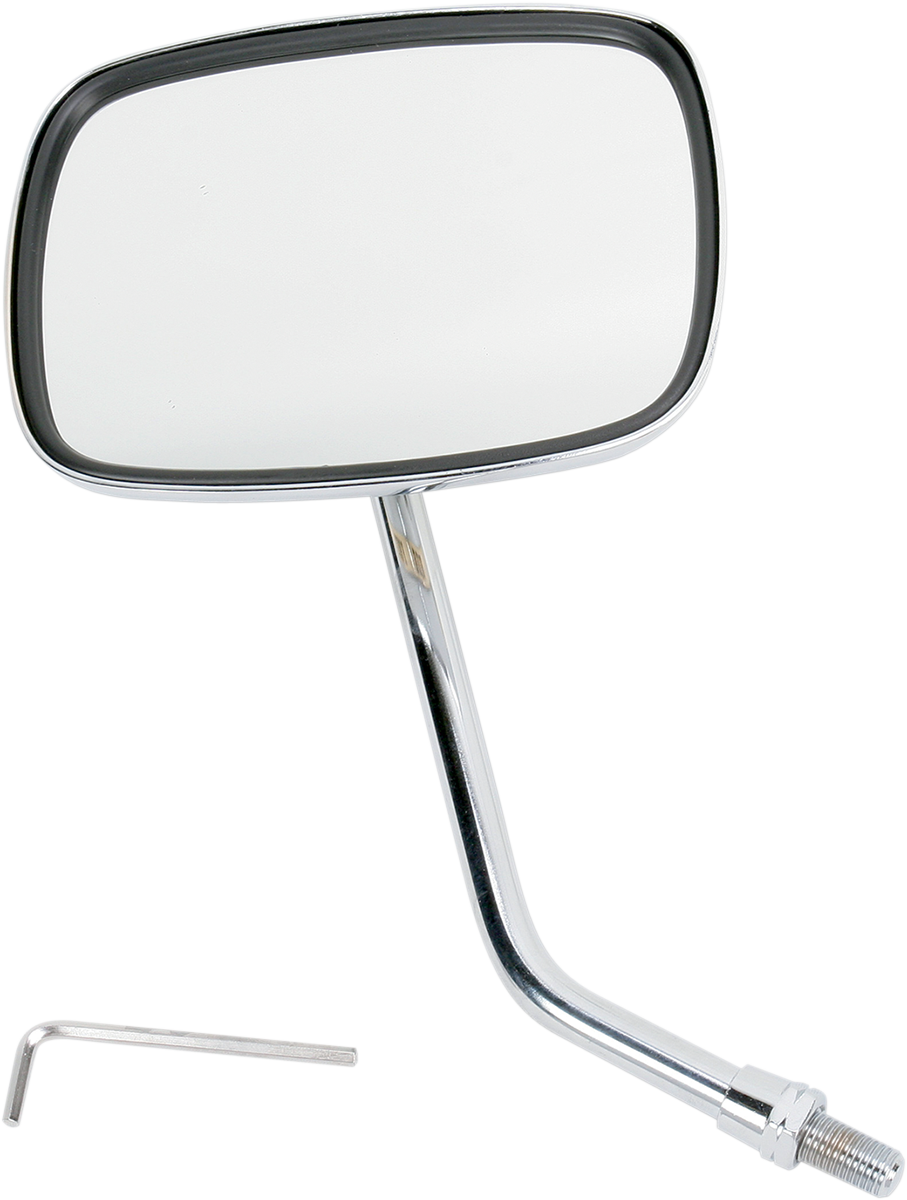 Emgo Mirror - "Ride Free" - Side View - Rectangle - M10 x 1.25 (Left Hand) - Gold/Chrome - Right