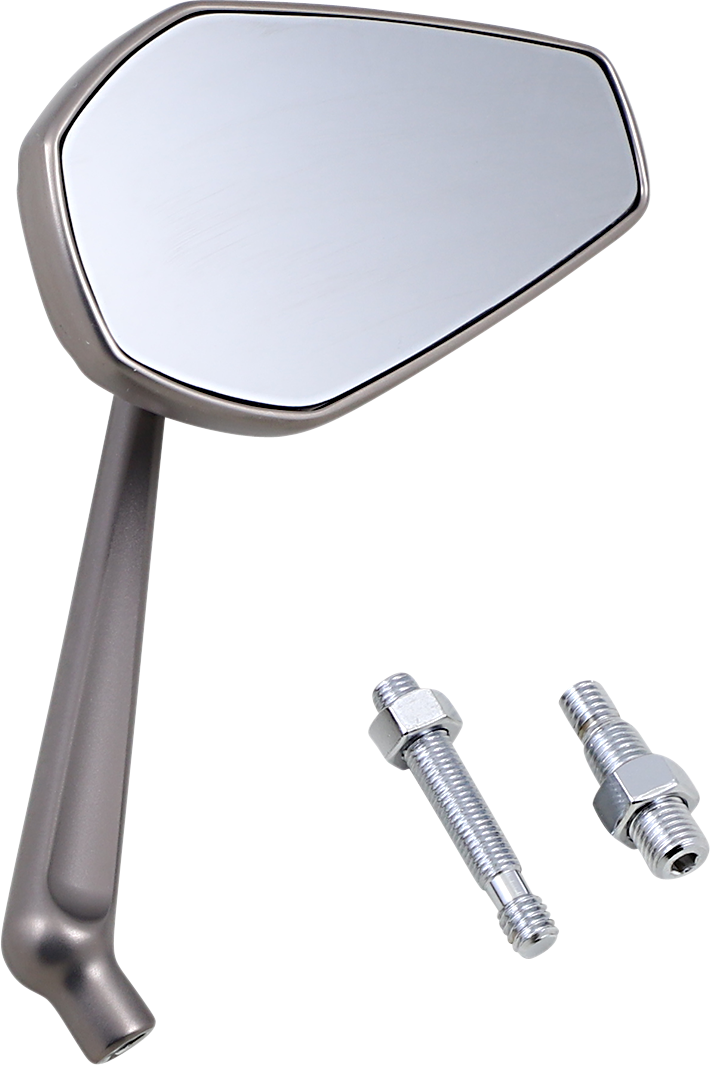 Arlen ness Mirror - Mini Stocker - Side View - Oval - Titanium - Left