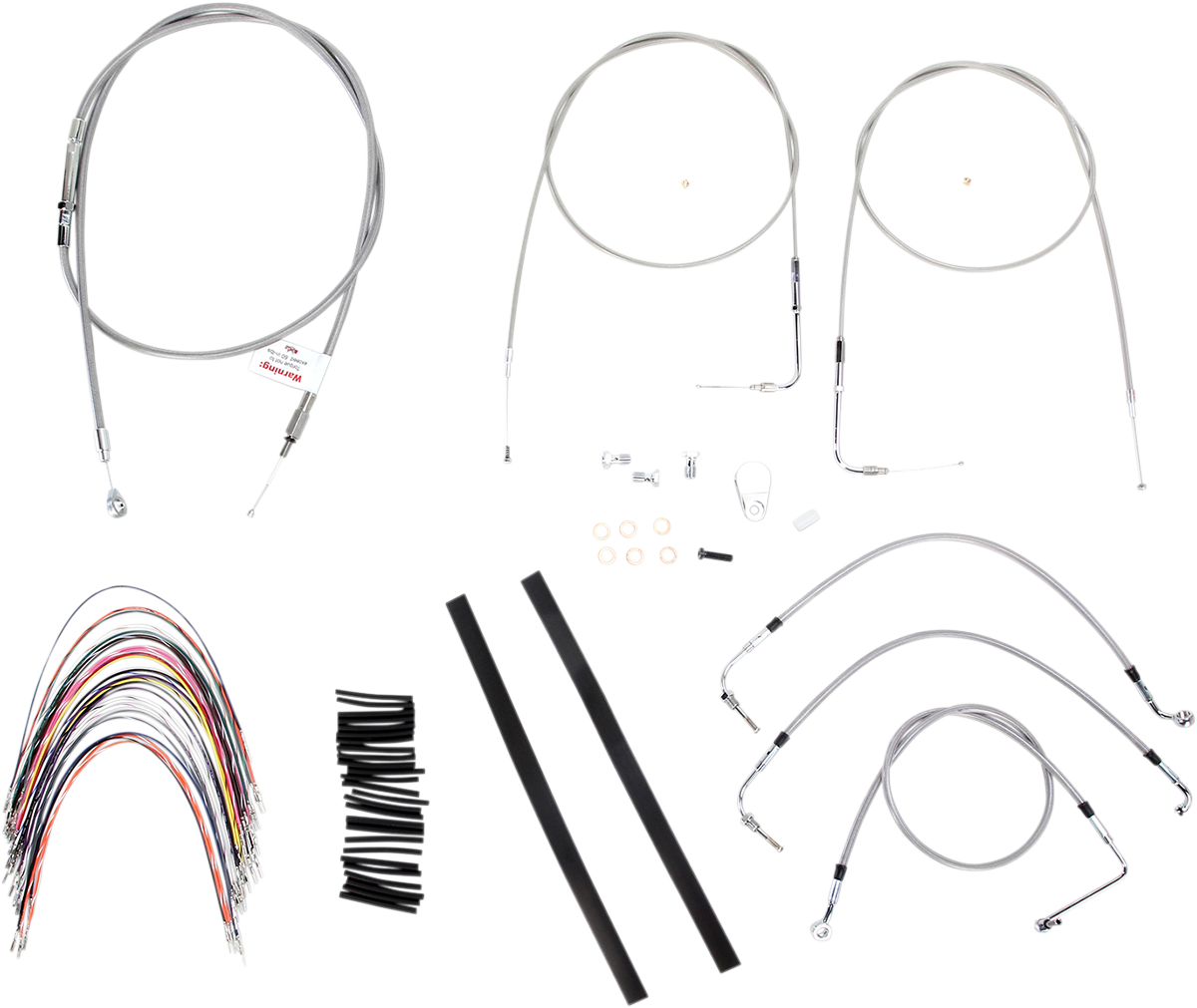 Complete Stainless Braided Handlebar Cable/Brake Line Kit