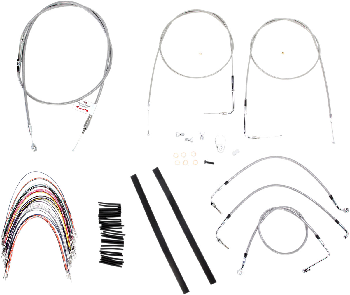Complete Stainless Braided Handlebar Cable/Brake Line Kit