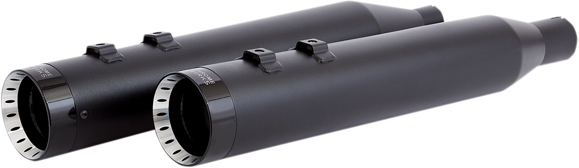 Khrome werks 4-1/2" HP-Plus® Slip-On Mufflers - Black with Turbine - Touring Harley Davidson
