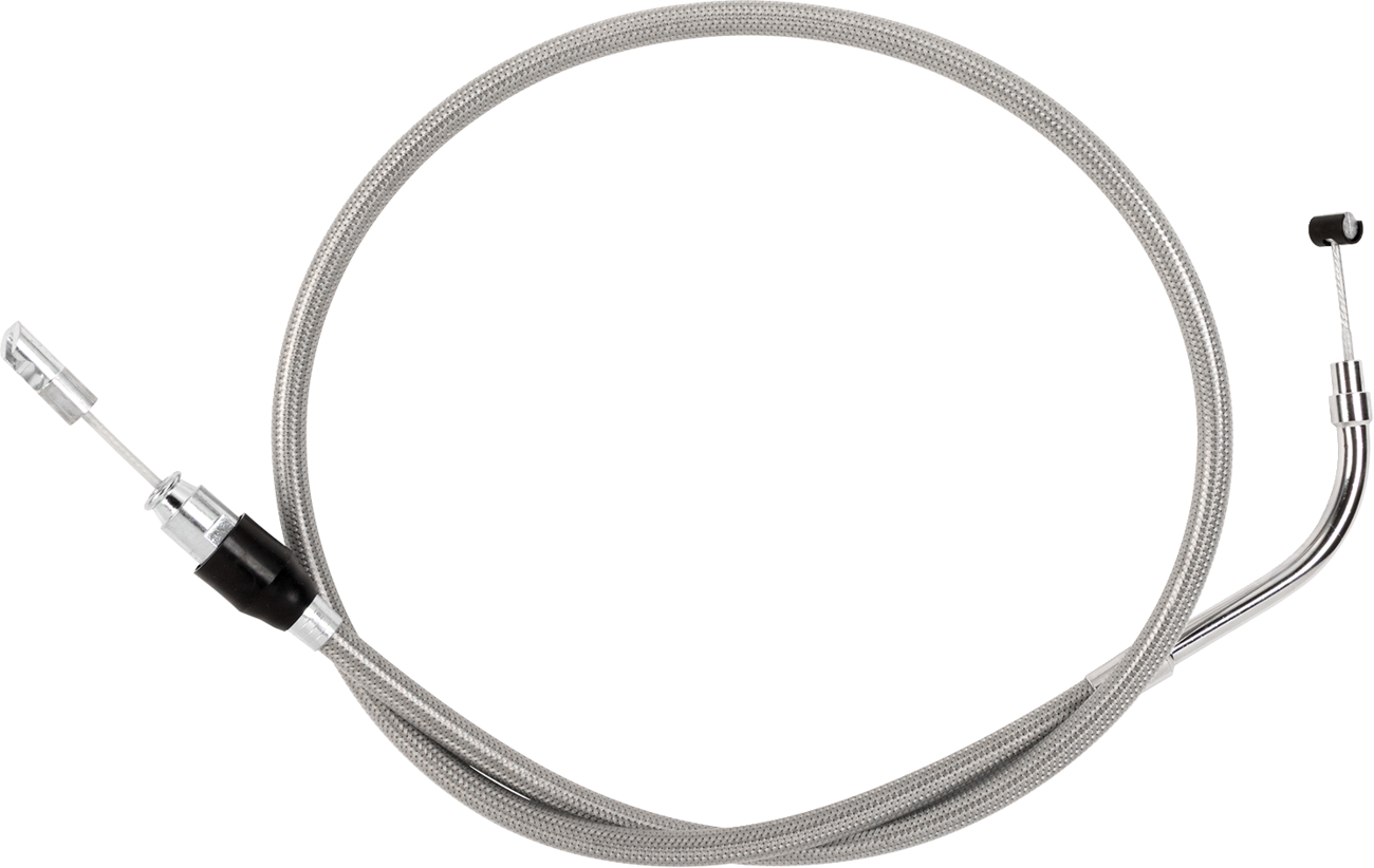 Drag specialties Quick Connect Clutch Cable - Upper - 50" - Stainless Steel Harley Davidson