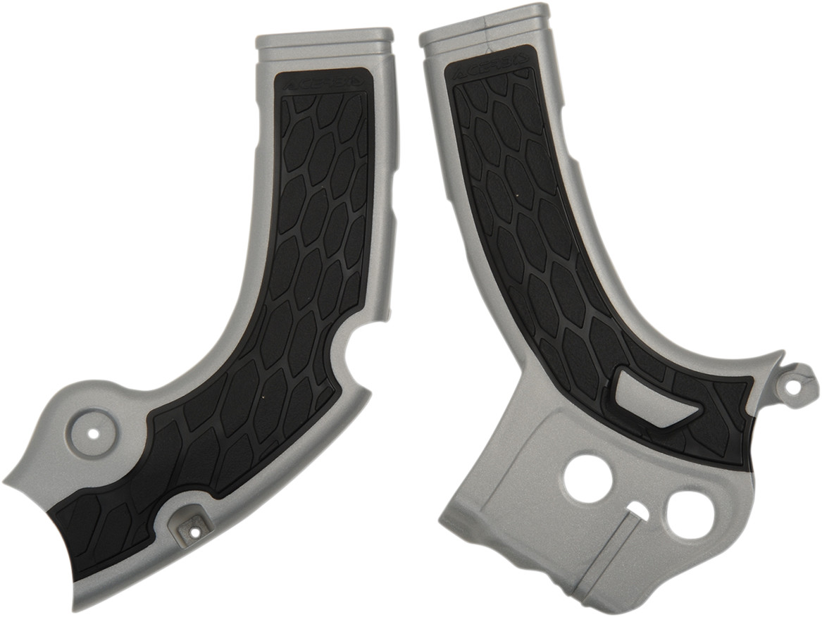 Acerbis X-Grip Frame Guards - Silver/Black - Yamaha