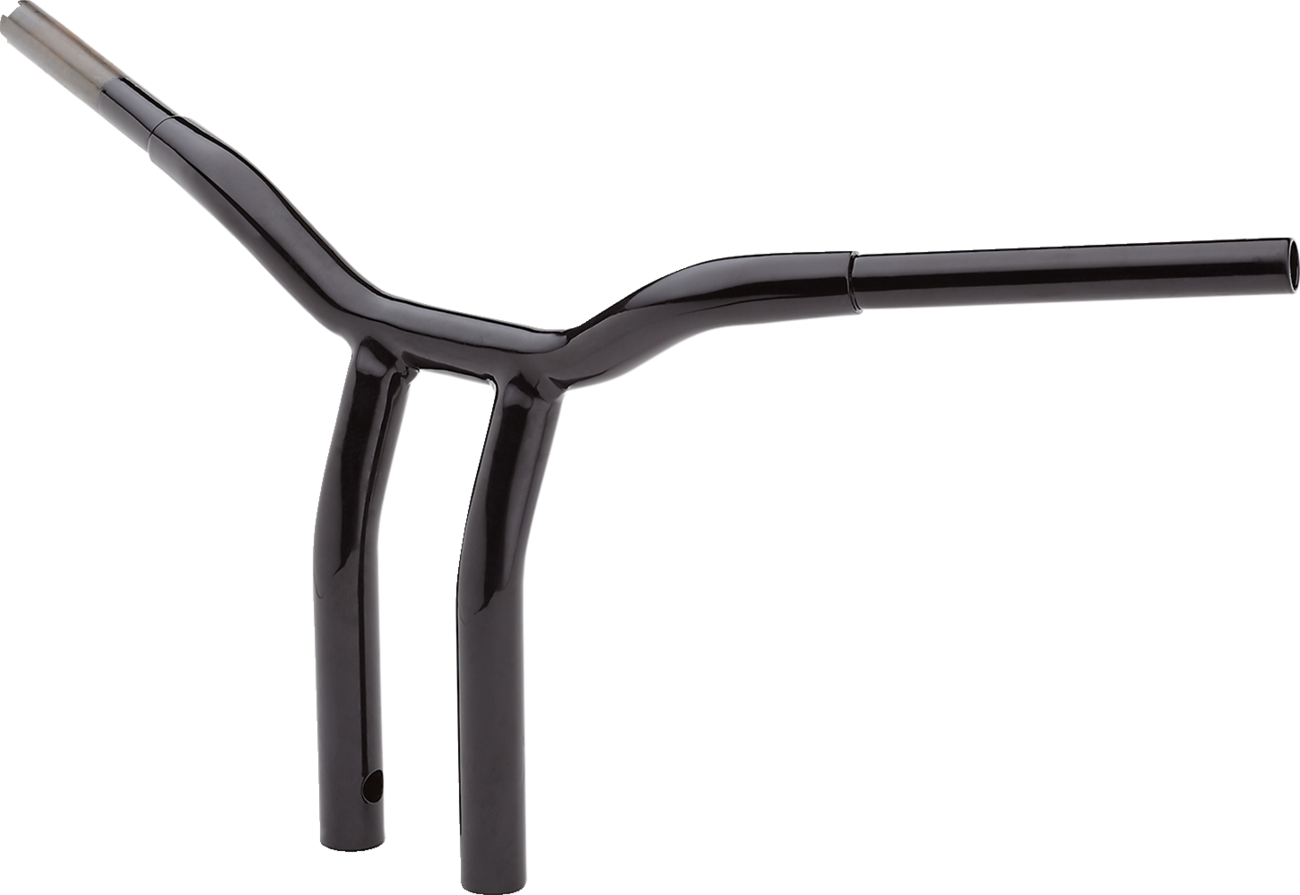 La choppers Kage Fighter Welded Bent-Riser Handlebar - One Piece - 12" - Black