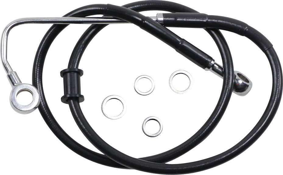 Drag Specialties Standard Length Upper Front Brake Line Kit For ABS Harley FLSTC 2015-2017