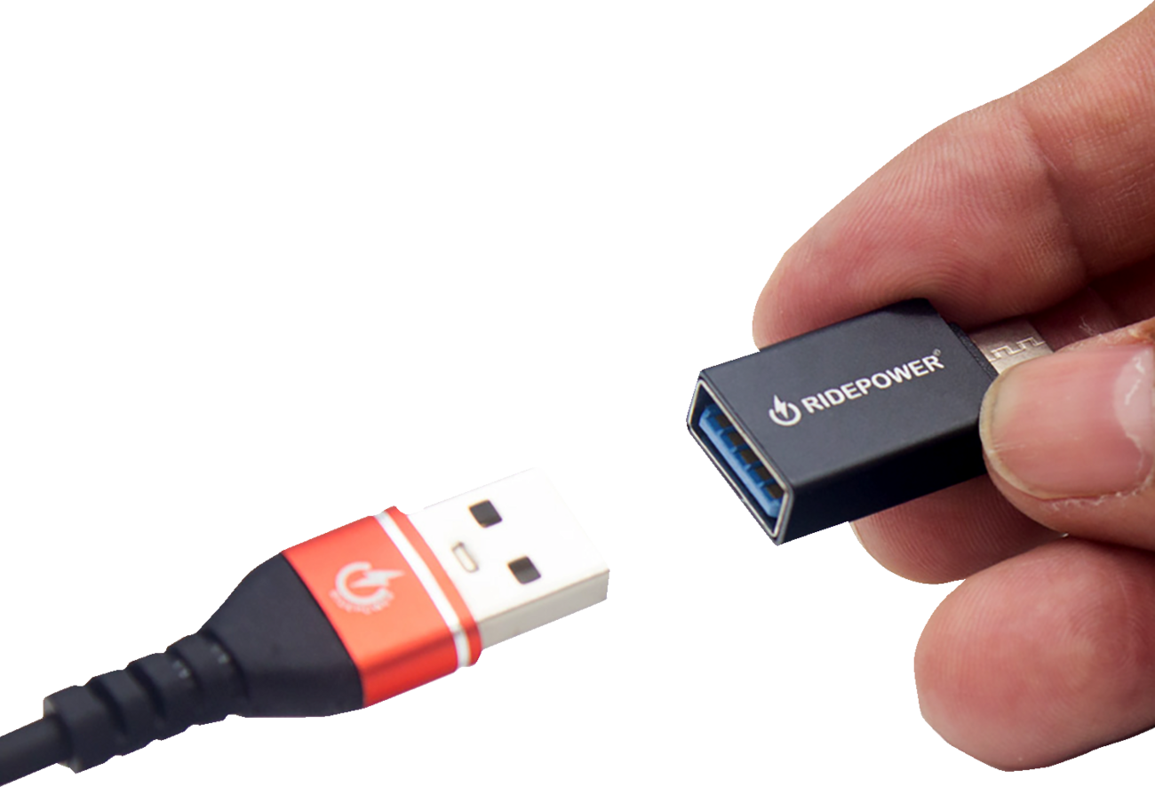 RidePower Male USB To Female USB-C Power Adapter
