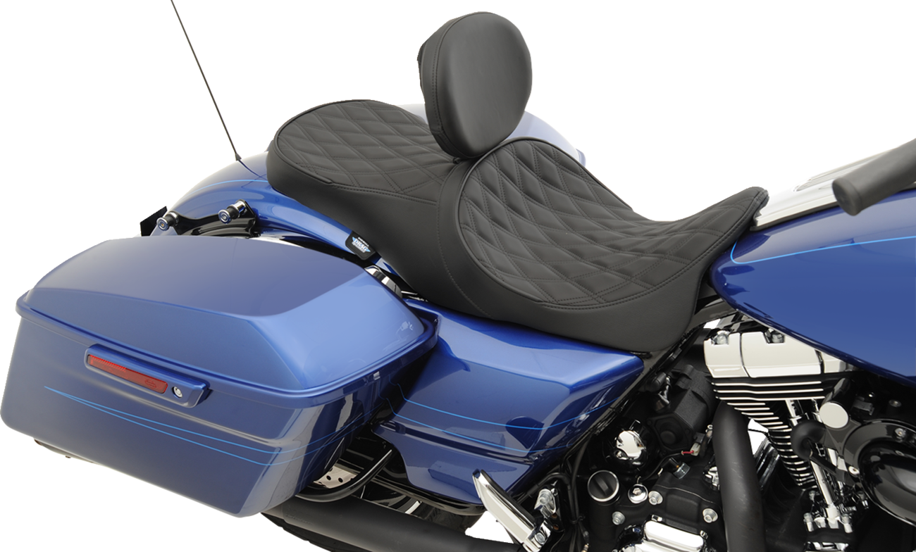 Drag Specialties Backrest Compatible Low Profile Forward Touring Seat For Harley Touring 2008-2025