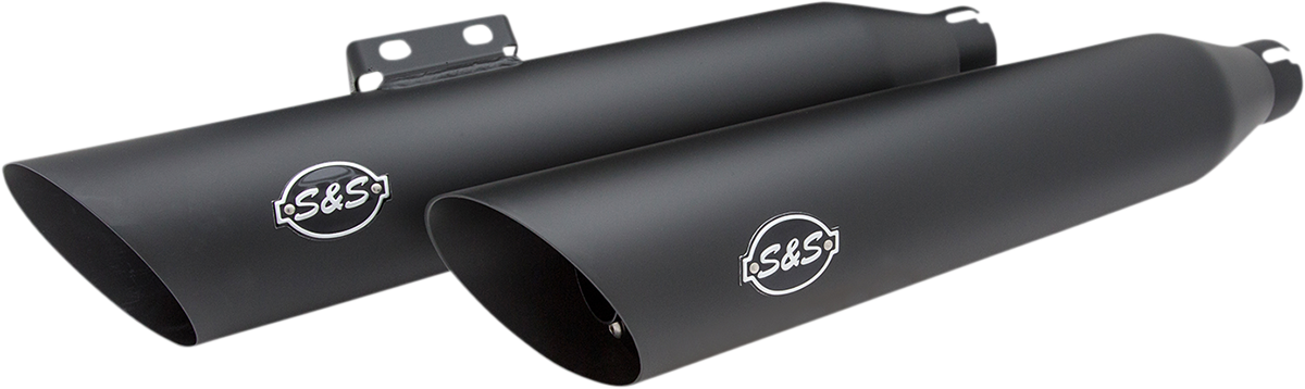 S&S Cycle Slash Down Slip-On Mufflers For Harley Softail 2018-2024