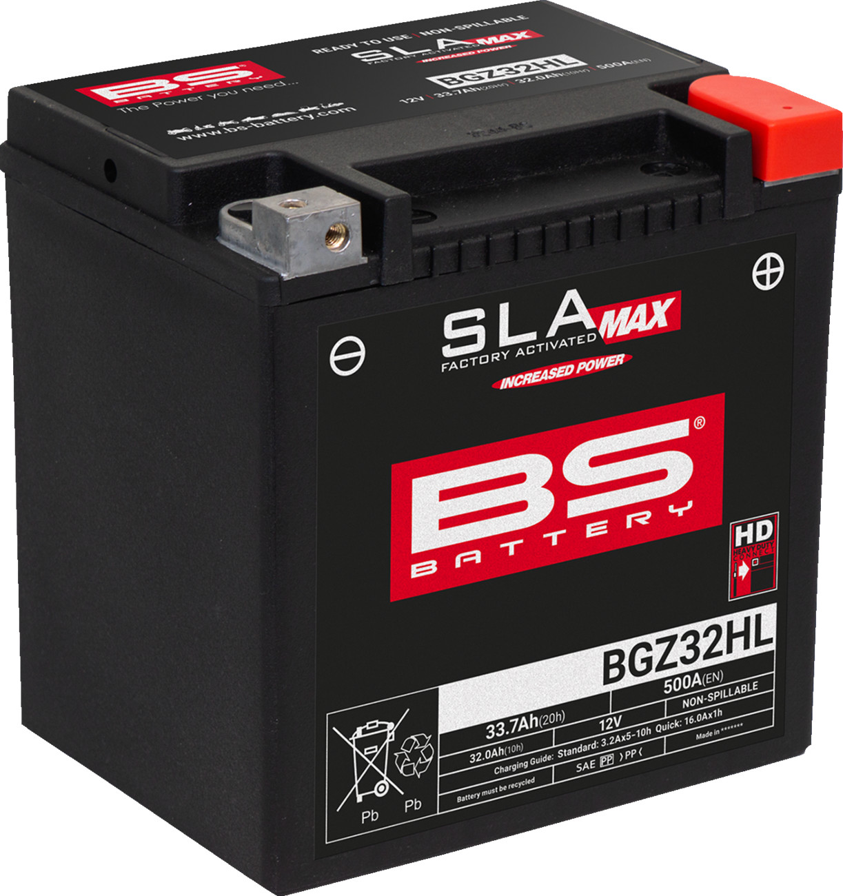 BS BATTERY SLA MAX Factory- Activated AGM Maintenance-Free Battery
