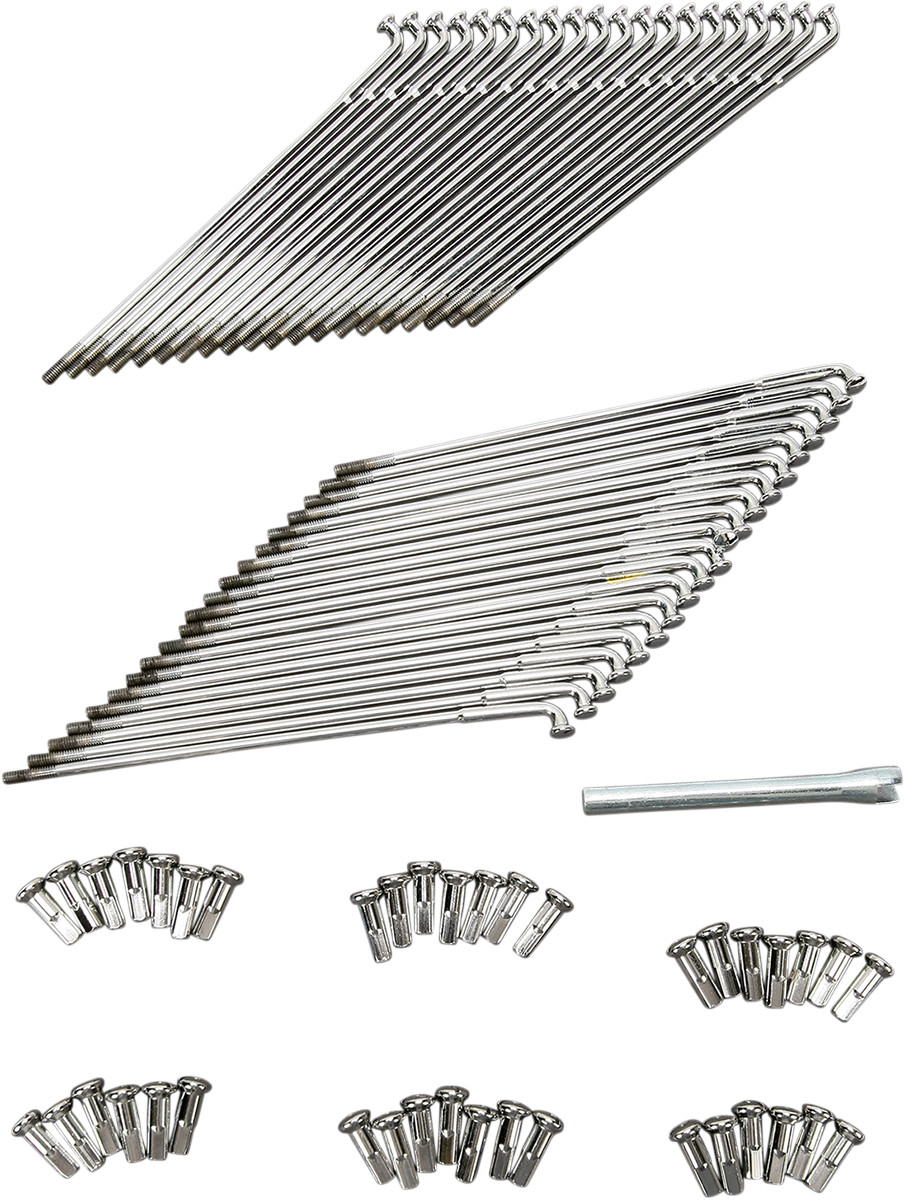 Drag Specialties Chrome and Stainless Steel Spoke Set