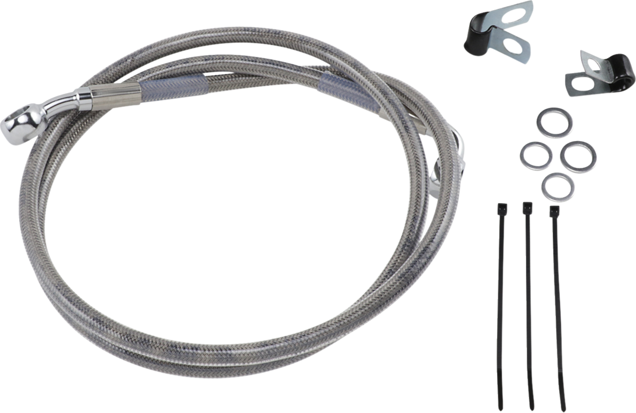 Drag Specialties Extended Length Stainless Steel Brake Line Kit