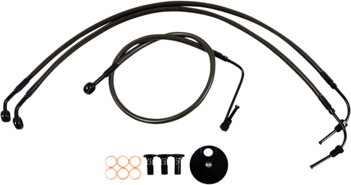 La choppers Brake Lines - 12" - 14" Ape Hanger Handlebars - Midnight Harley Davidson