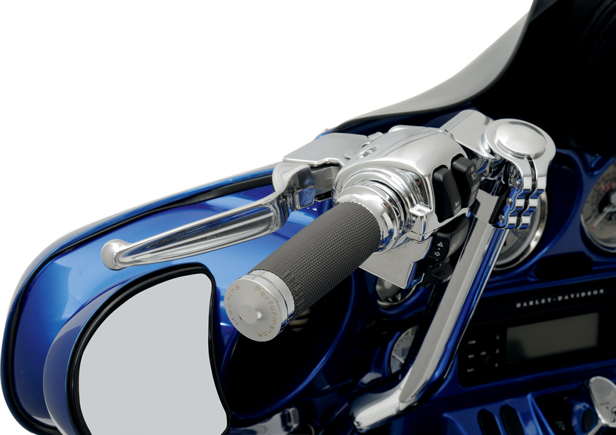 Performance machine (pm) Contour Renthal Wrapped Grips - Chrome Harley Davidson