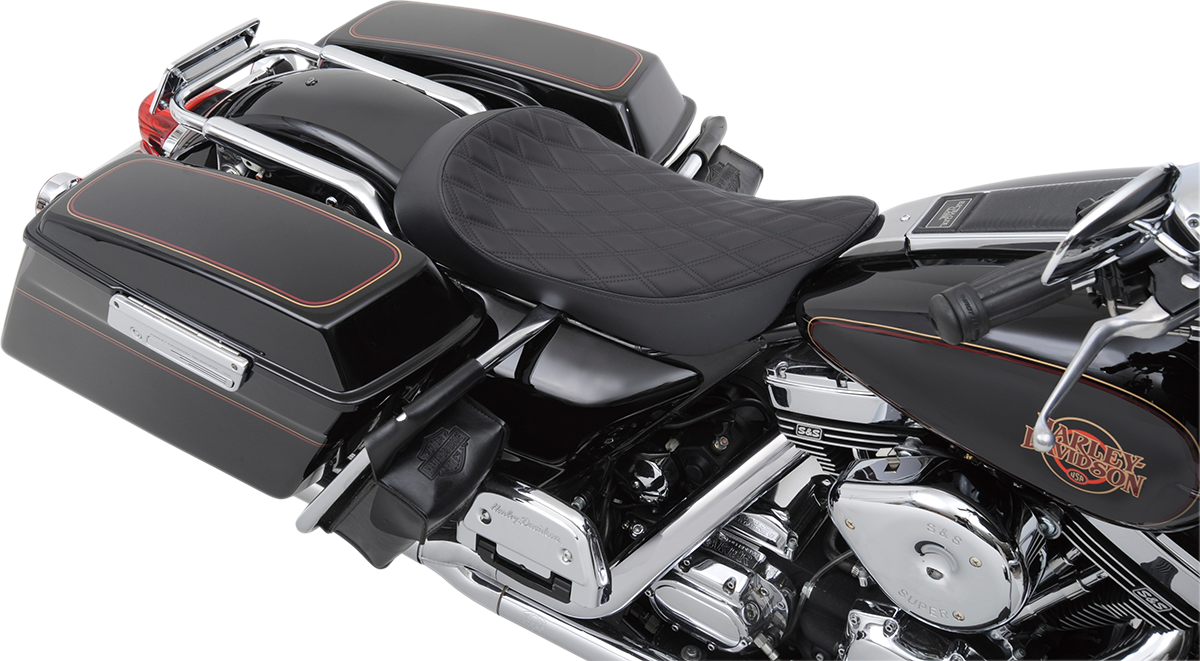 Drag specialties seats Low Solo Seat - Double Diamond - FLHR/FLHX '99-'07 Harley Davidson