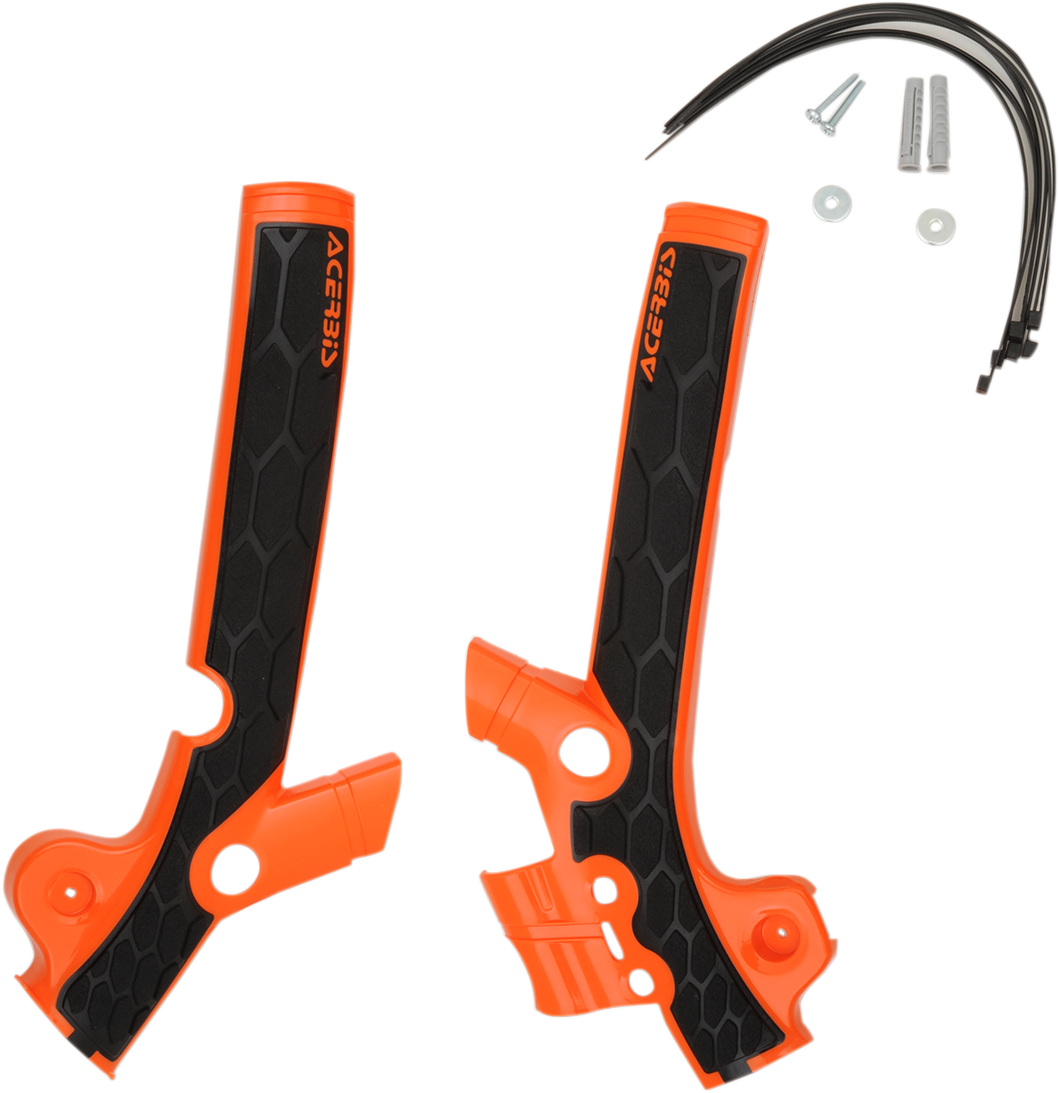 Acerbis X-Grip Frame Guards - Orange/Black - Husqvarna | KTM