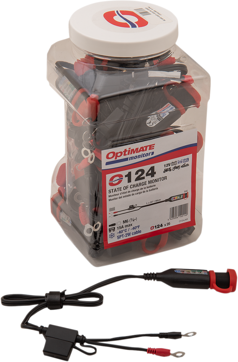 Tecmate Optimate™ Permanent Power Lead with Battery/Charge Status