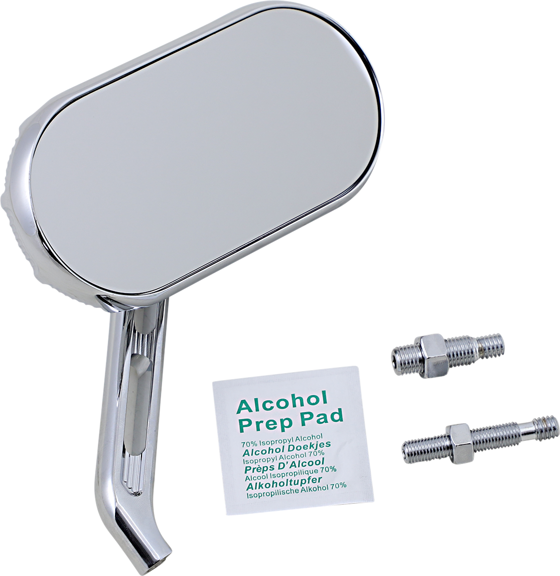 Arlen ness Mirror - Sidekick - Side View - Oval - Chrome - Right