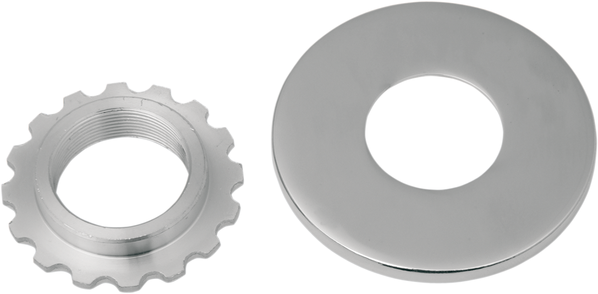 Drag specialties Steering Stem Bearing Adjusting Nut with Dust Cover - Chrome Harley Davidson